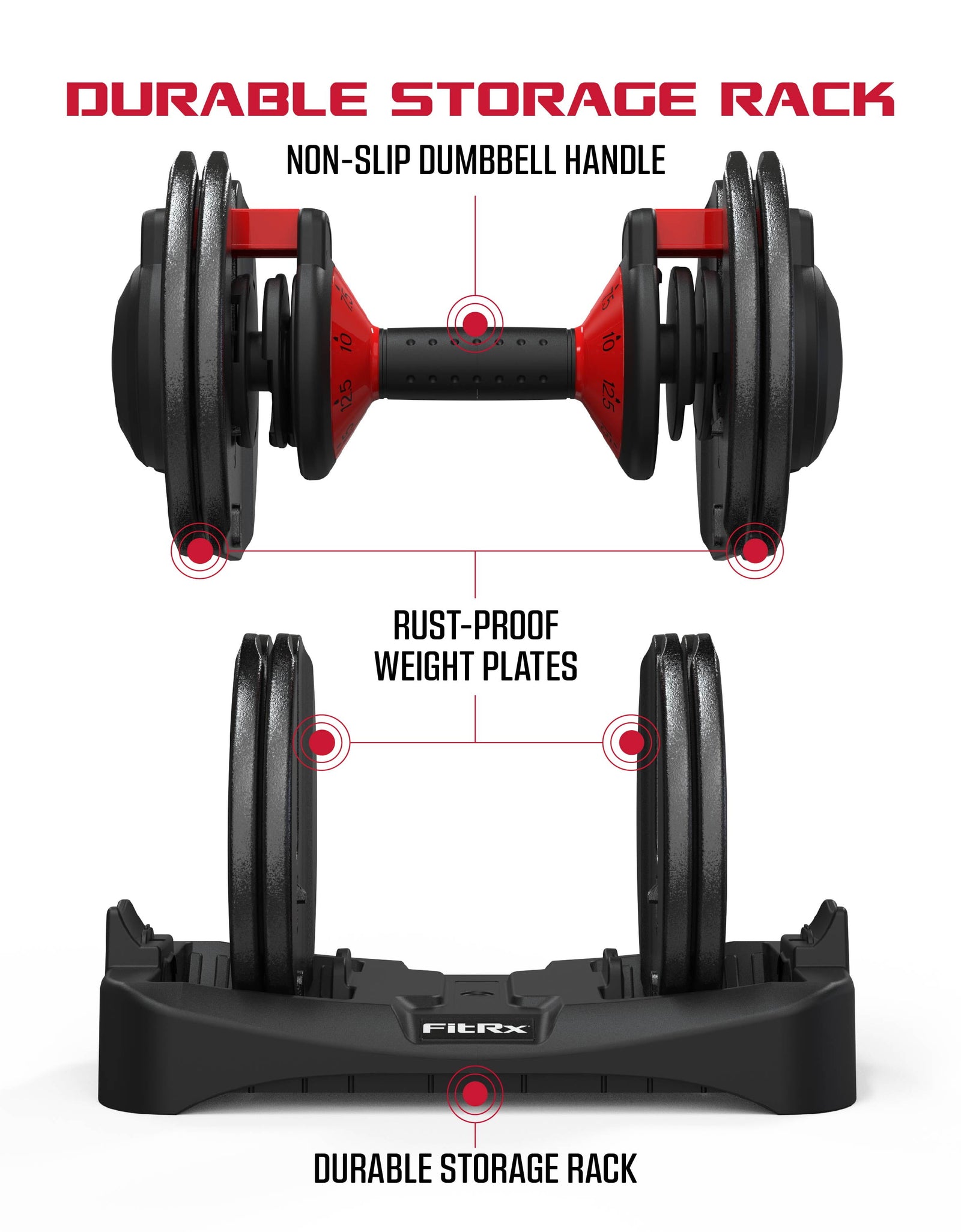 (2 Pack)  Smartbell, 25Lbs. Quick-Select 9 in 1 Adjustable Dumbbell for Home Gym, 5-25Lbs. Weight in 2.5Lbs Increments